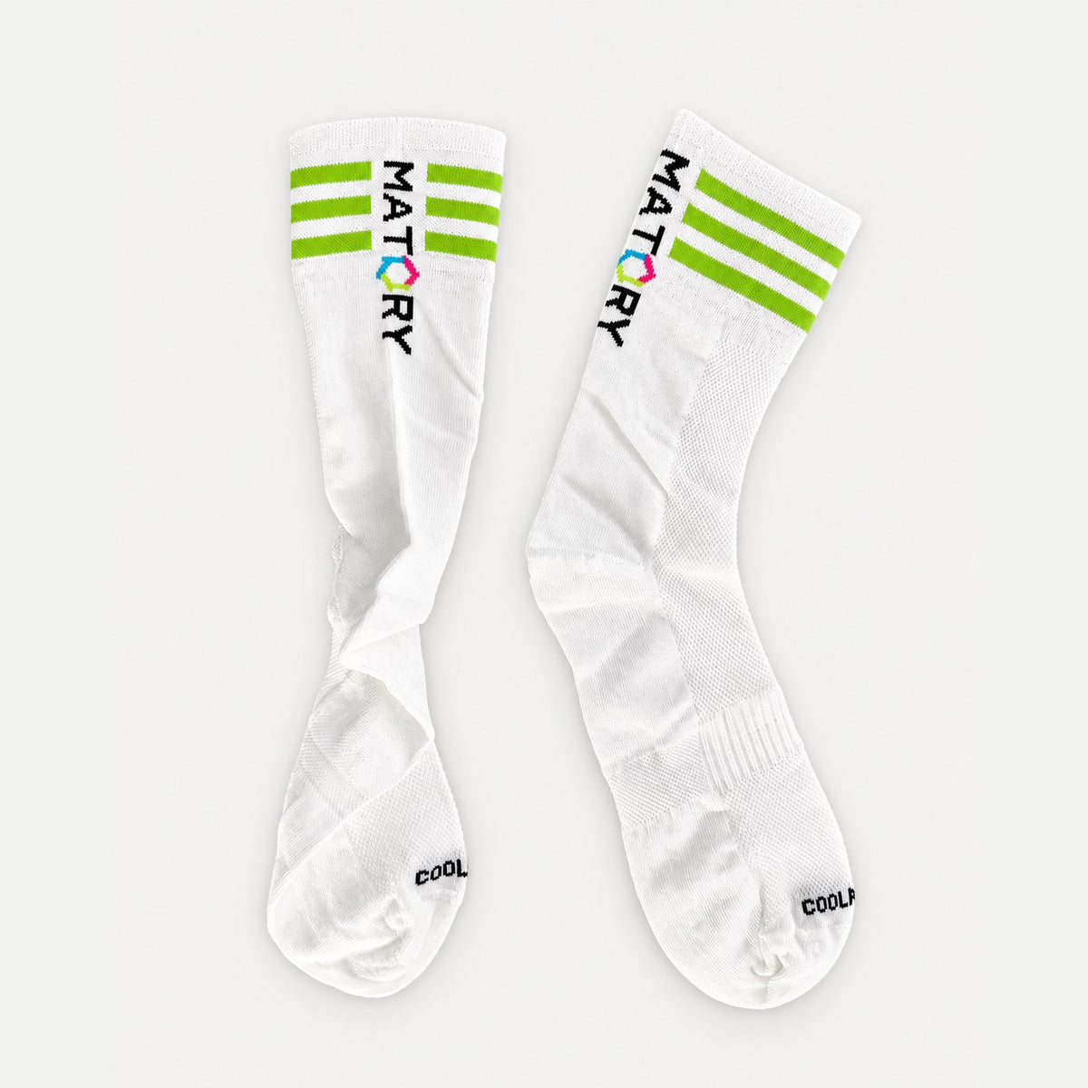 MATORY Cycling Socken Neon Grün – Gesamtansicht