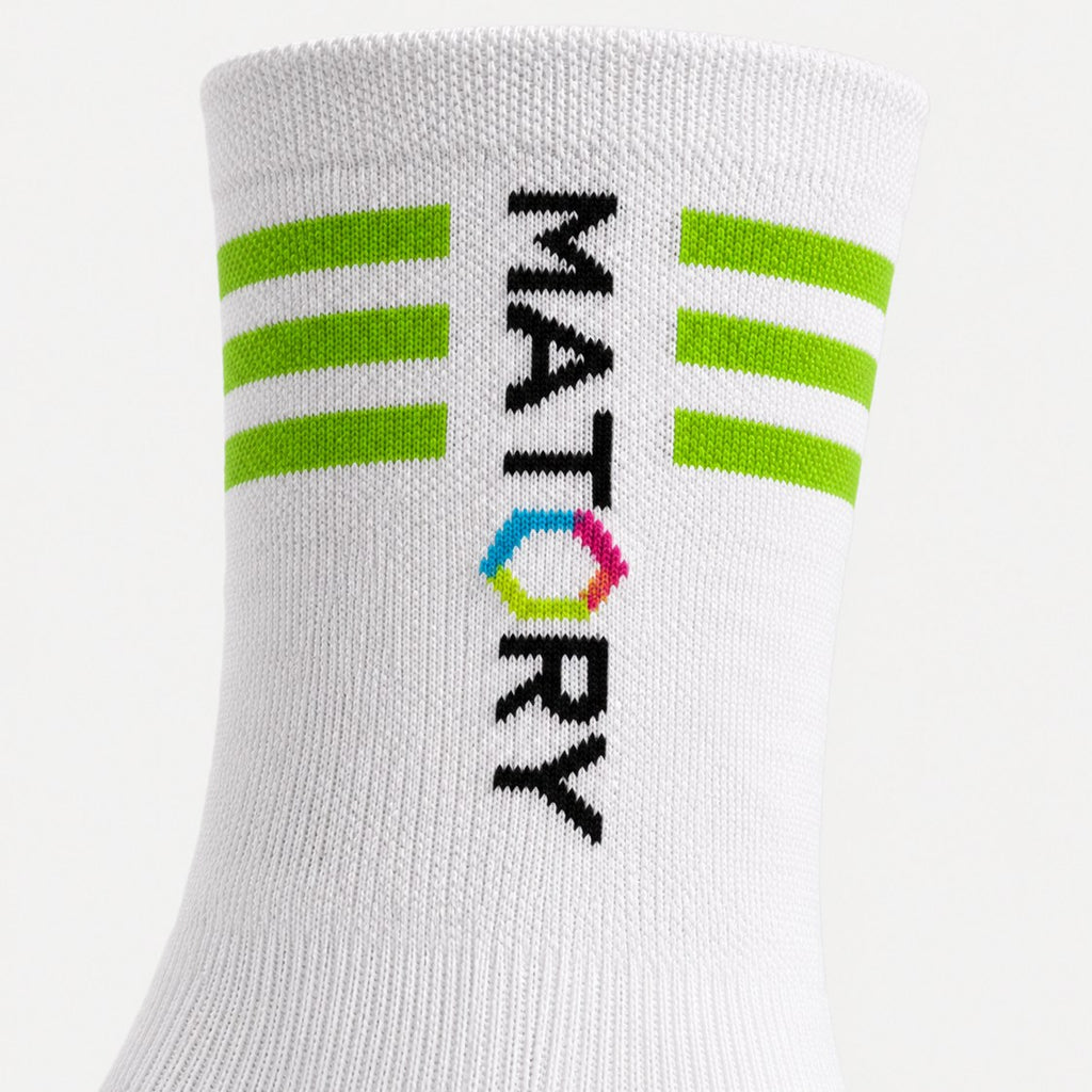 MATORY Cycling Socken Neon Grün – Detail
