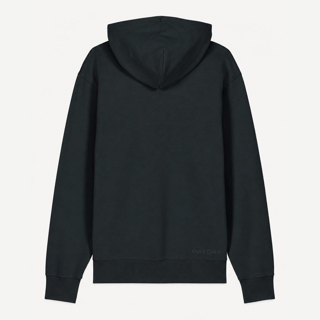 MATORY Hoodie-Sweatshirt Schwarz – Rückansicht