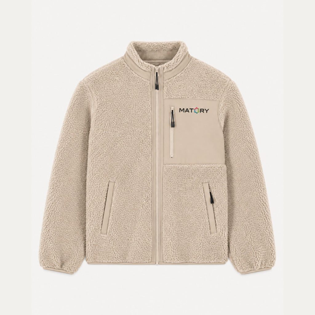 MATORY Sherpa Jacke Desert Dust – Frontansicht