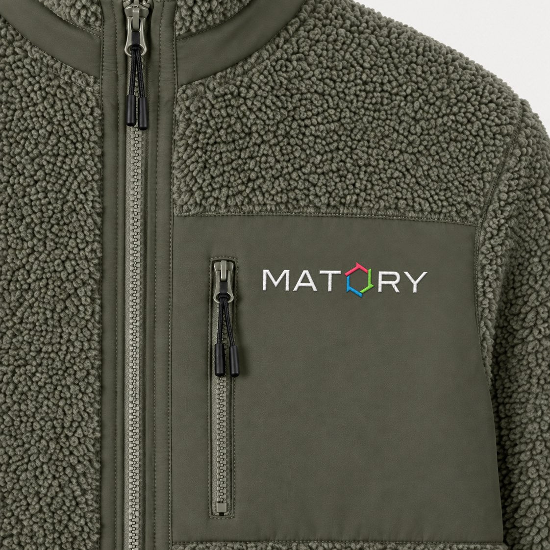 MATORY Sherpa Jacke Khaki – Detail