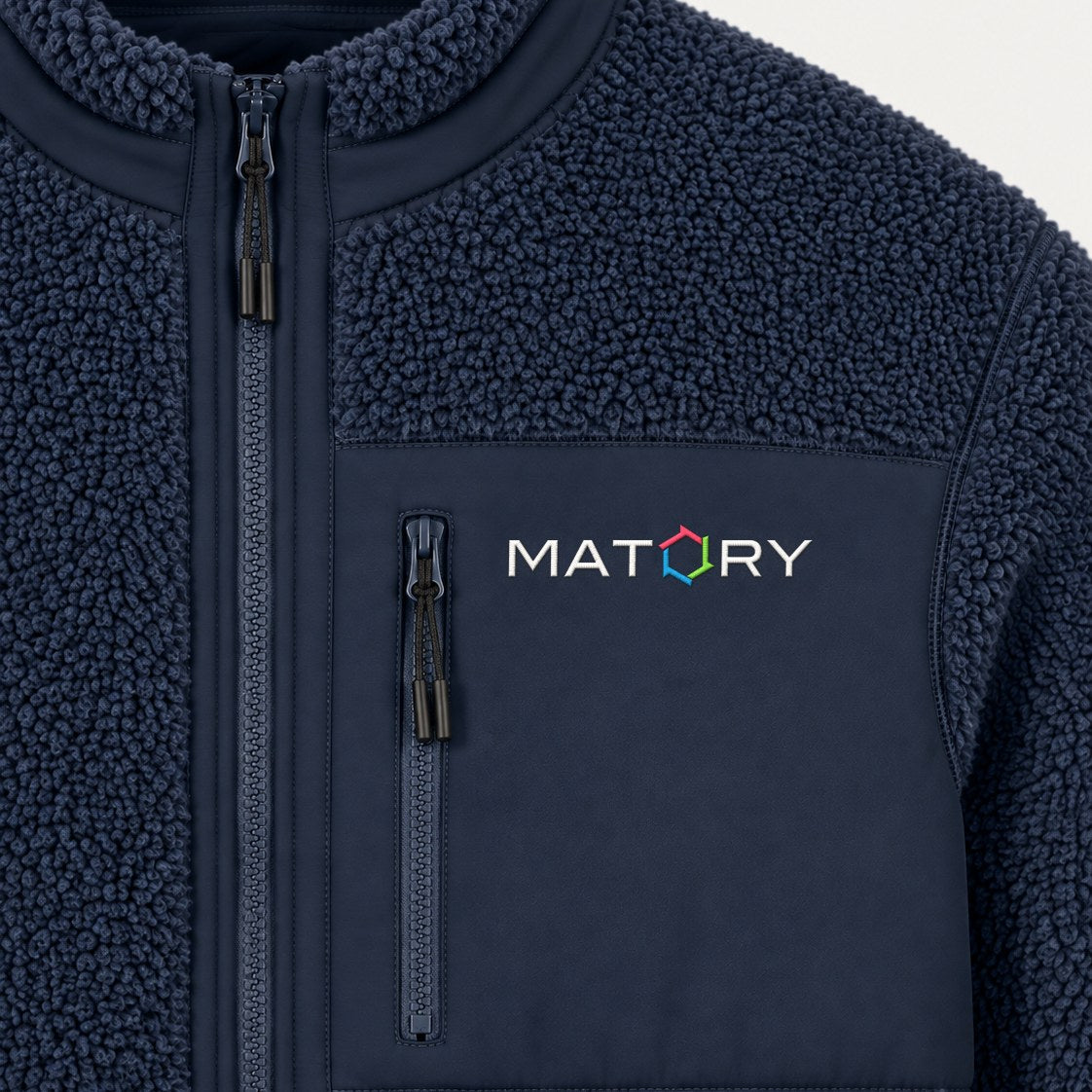 MATORY Sherpa Jacke Navy – Detail
