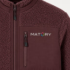 MATORY Sherpa Jacke Rot Braun – Detail