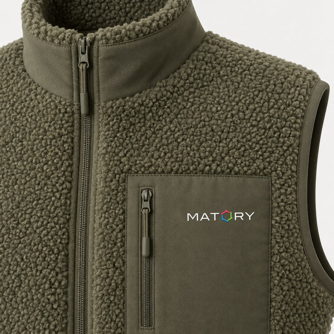 MATORY Sherpa Weste Khaki – Detail