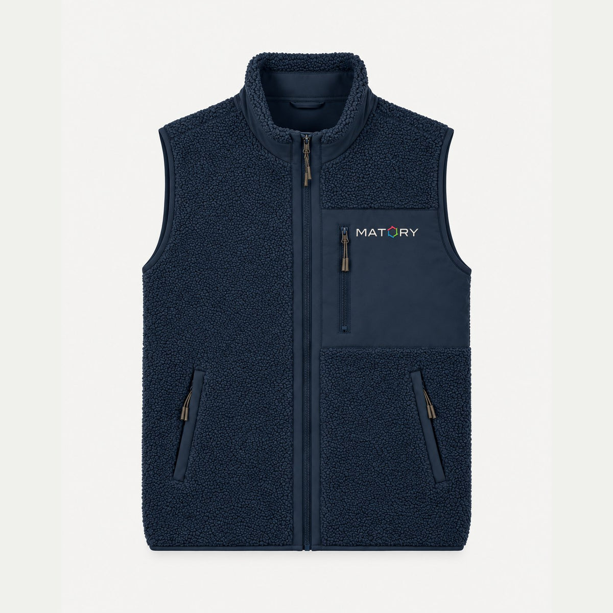 MATORY Sherpa Weste Navy – Frontansicht