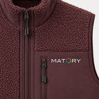 MATORY Sherpa Weste Rot Braun – Detail