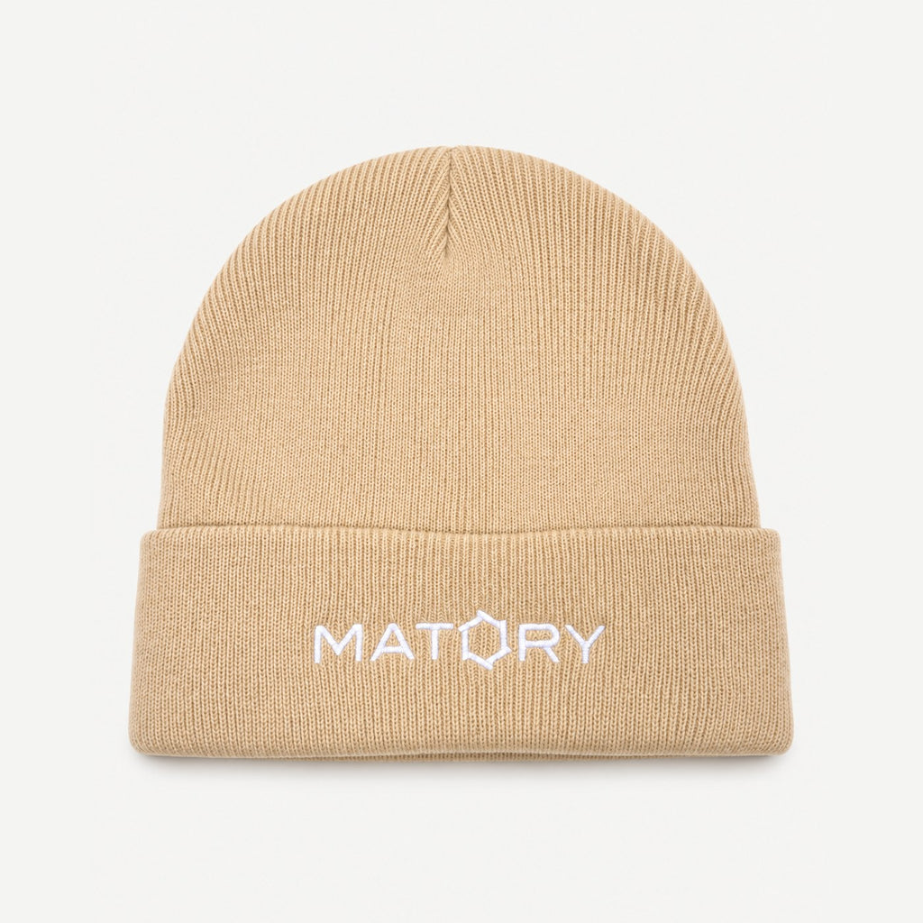 MATORY Wind Beanie Beige – Frontansicht