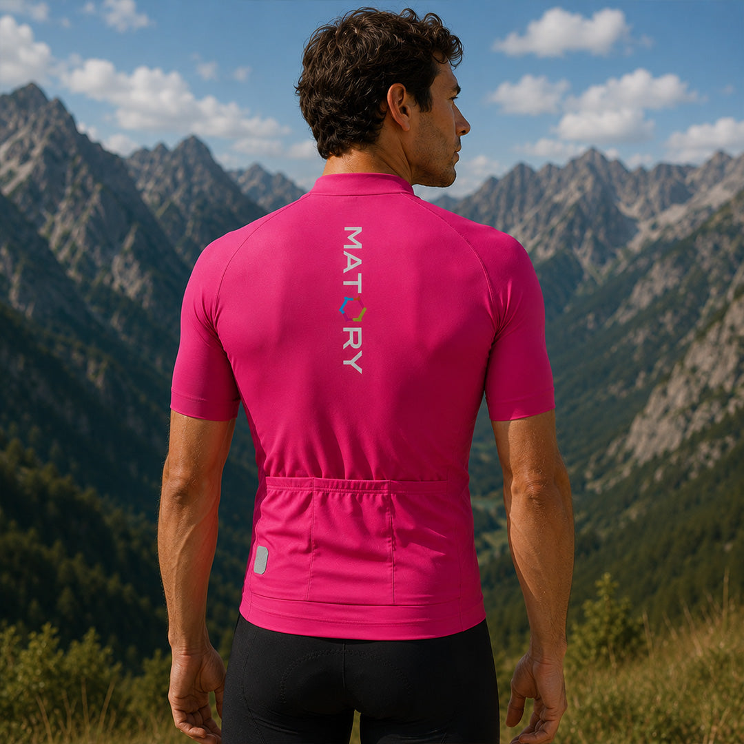 Fahrradtrikot Herren Pink
